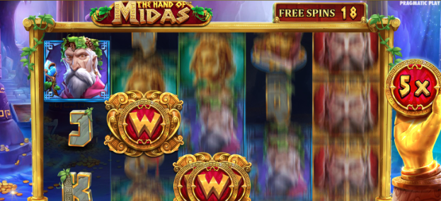 The Hand of Midas, slot online, funcionalidades de bônus, rodadas grátis, Sticky Wilds, multiplicadores, alta volatilidade, estratégia de slot, jogabilidade, mitologia grega, lenda de Midas.