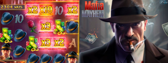 Slot Mafia Mayhem, jogo de cassino, mecânicas de jogo, recursos especiais, rodadas grátis, símbolos Wild, símbolos Scatter, gerenciamento de banca, cassino online, gráficos, efeitos sonoros.